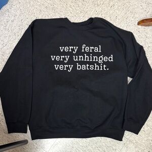 Black Graphic Crew Sweatshirt